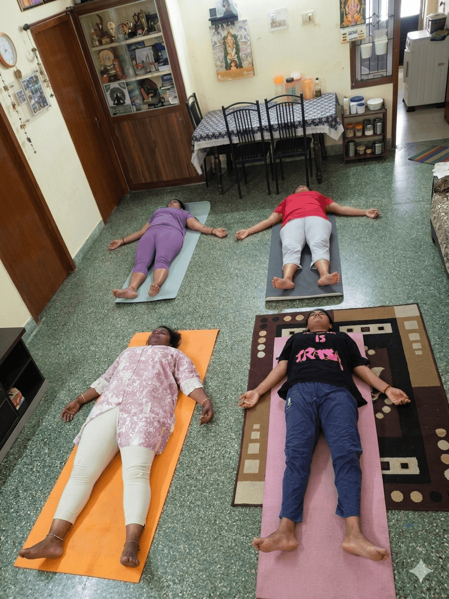Yoga Nidra yoga class at Siva Yoga Studios Chennai