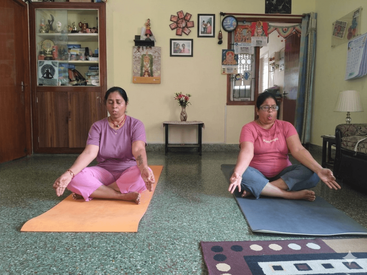 Pranayama yoga class at Siva Yoga Studios Chennai